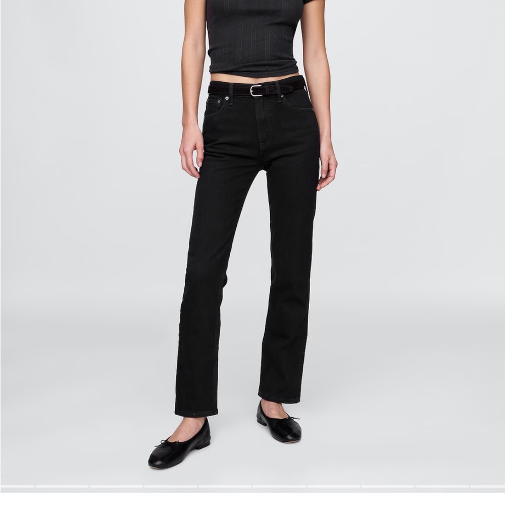 GAP Classic Black Women's Jeans- High Rise '90s Straight Jeans